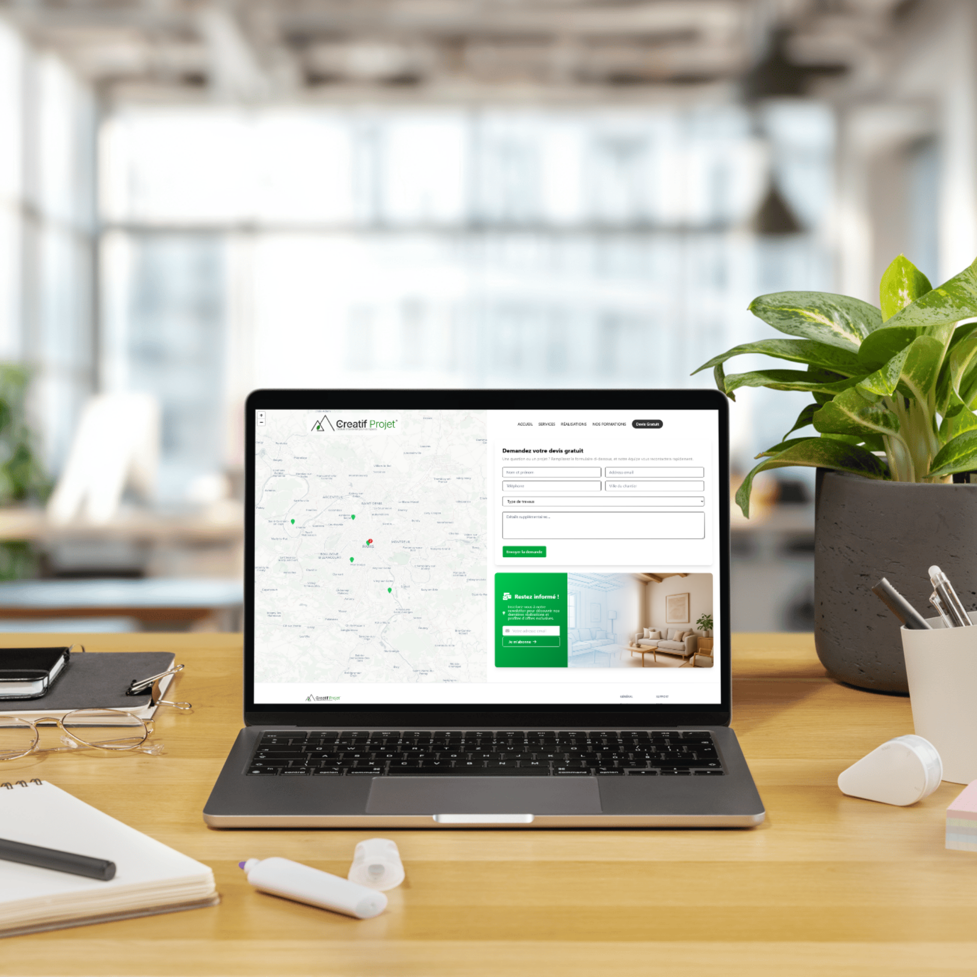 Créatif Projet – Site web pour entreprise de rénovation